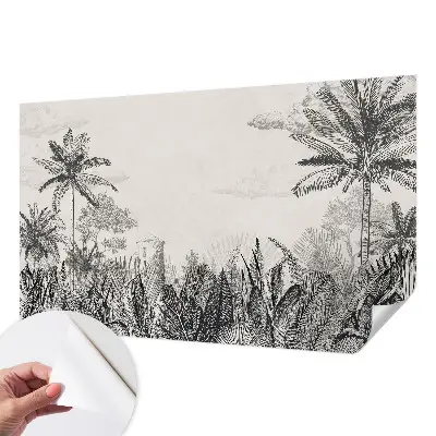 Fotobehang tienerkamer met een tropisch landschap