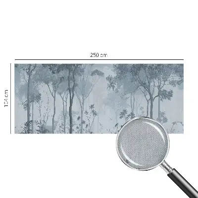 Foto behang voor de keuken met een mystiek bosmotief