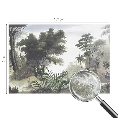 Foto behang voor de keuken met een exotisch landschap