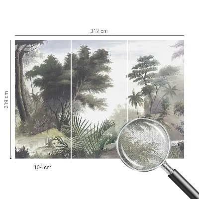 Foto behang voor de keuken met een exotisch landschap