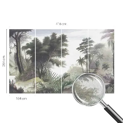 Foto behang voor de keuken met een exotisch landschap