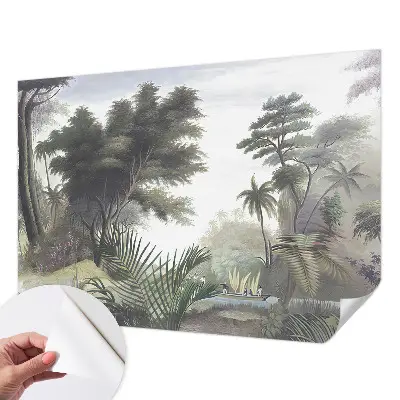 Foto behang voor de keuken met een exotisch landschap