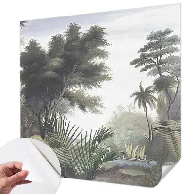 Foto behang voor de keuken met een exotisch landschap
