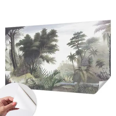 Foto behang voor de keuken met een exotisch landschap