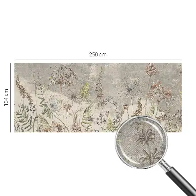 Fotobehang zelfklevend met een patroon van wilde planten