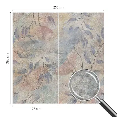Zelfklevend fotobehang op maat met een abstract bladmotief