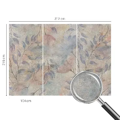 Zelfklevend fotobehang op maat met een abstract bladmotief