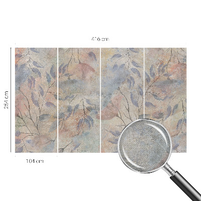 Zelfklevend fotobehang op maat Abstracte bladeren
