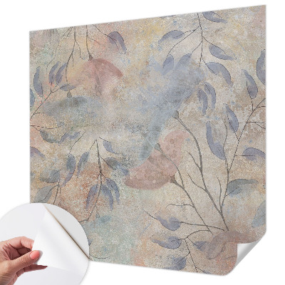 Zelfklevend fotobehang op maat Abstracte bladeren
