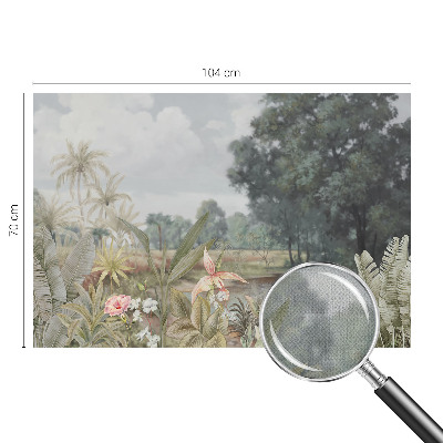 Fotobehang babykamer met een exotisch landschap