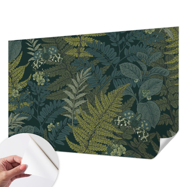 Zelfklevend fotobehang op maat Groene elegantie