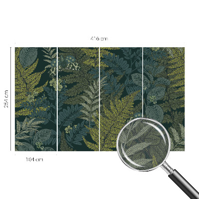 Zelfklevend fotobehang op maat Groene elegantie