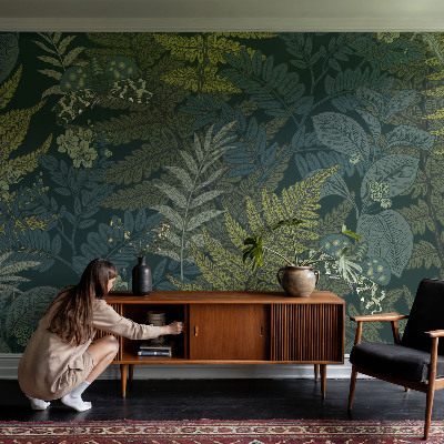 Zelfklevend fotobehang op maat Groene elegantie