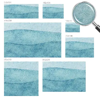 Fotobehang zelfklevend met een patroon van blauwe golven