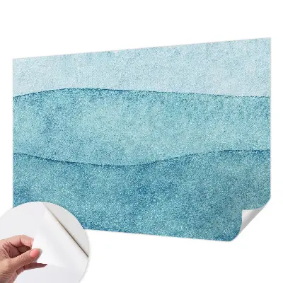 Fotobehang zelfklevend met een patroon van blauwe golven
