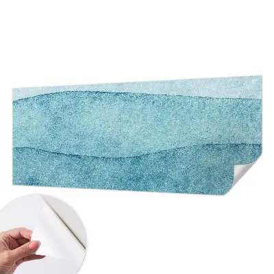 Fotobehang zelfklevend met een patroon van blauwe golven