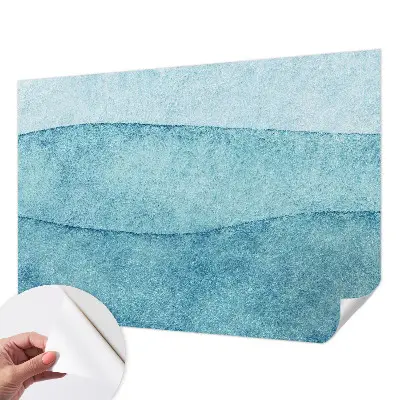 Fotobehang zelfklevend met een patroon van blauwe golven