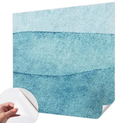 Fotobehang zelfklevend met een patroon van blauwe golven