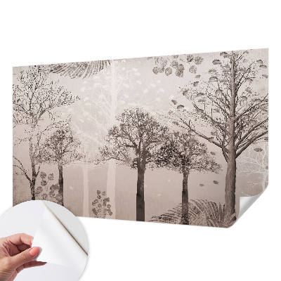 Zelfklevende behangsticker Kwetsbare bomen