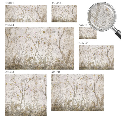 3D fotobehang Een boshoek