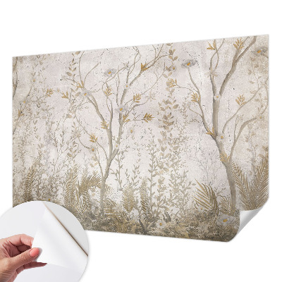 3D fotobehang Een boshoek