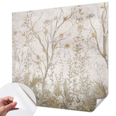 3D fotobehang Een boshoek