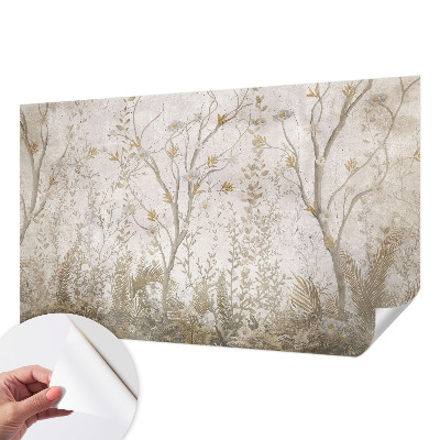 3D fotobehang Een boshoek