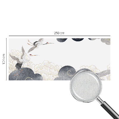 Foto behang voor de kinderkamer Kraanvogels in vlucht