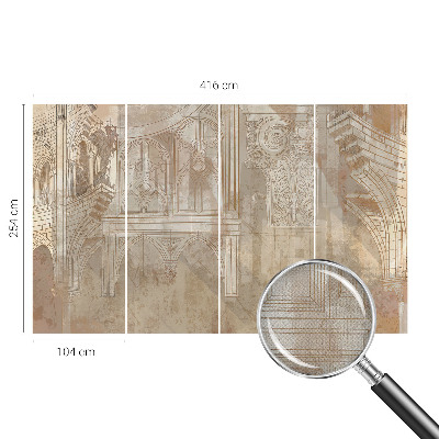Fotobehang kinderkamer met historische ornamenten