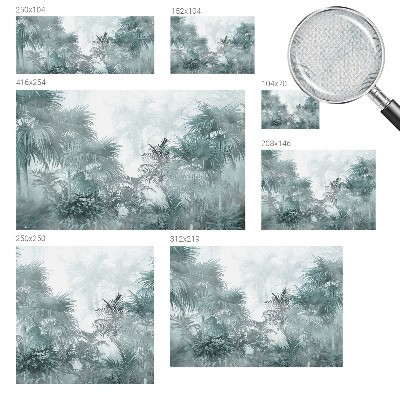 Fotobehang babykamer Exotisch groen