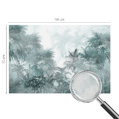 Fotobehang babykamer met een exotisch groen ontwerp