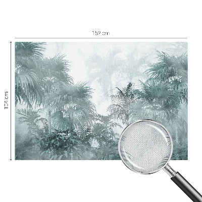 Fotobehang babykamer met een exotisch groen ontwerp