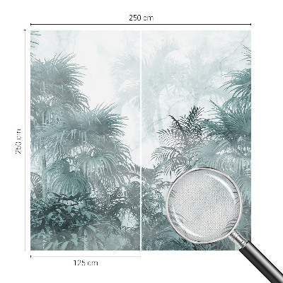 Fotobehang babykamer met een exotisch groen ontwerp