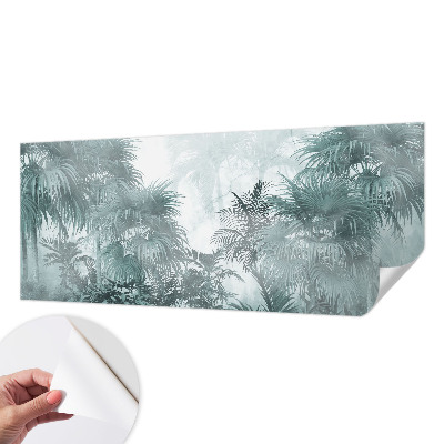 Fotobehang babykamer met een exotisch groen ontwerp