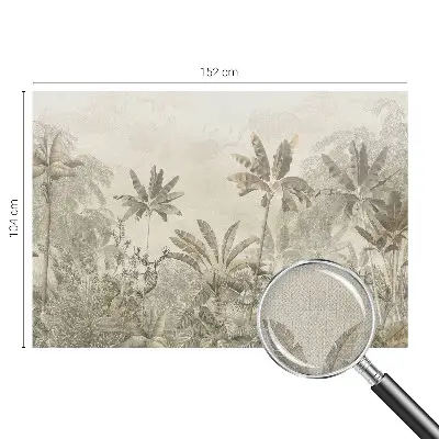 Foto behang voor de keuken met een tropische junglemotief