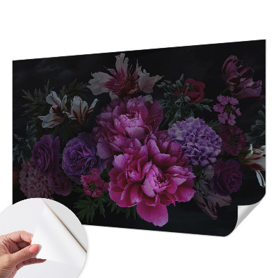 Zelfklevend fotobehang op maat met een bloemig elegant motief