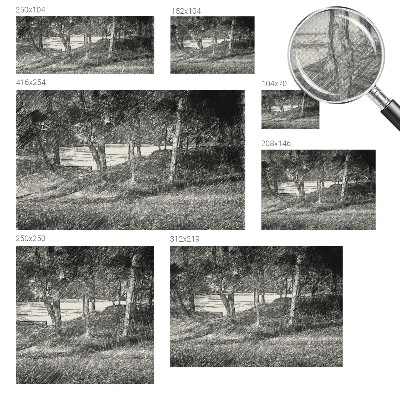Zelfklevende behangsticker met een vredig landschap