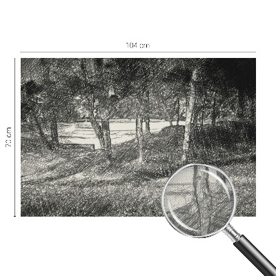 Zelfklevende behangsticker met een vredig landschap