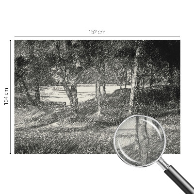 Zelfklevende behangsticker met een vredig landschap