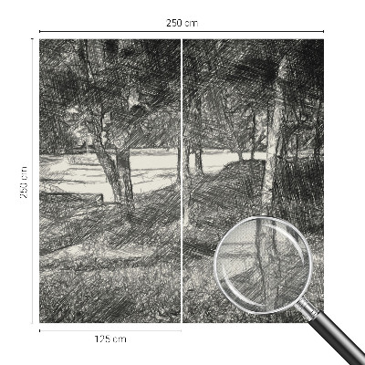 Zelfklevende behangsticker Een vredig landschap