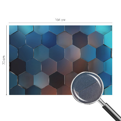 3D fotobehang Blauwe zeshoeken