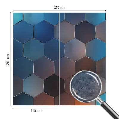 3D fotobehang Blauwe zeshoeken