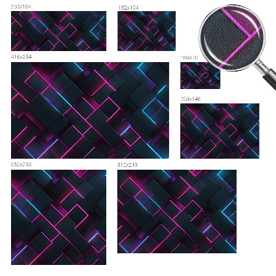 Fotobehang voor de kinderkamer met neon geometrische vormen