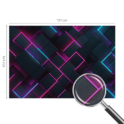 Fotobehang voor de kinderkamer met neon geometrische vormen