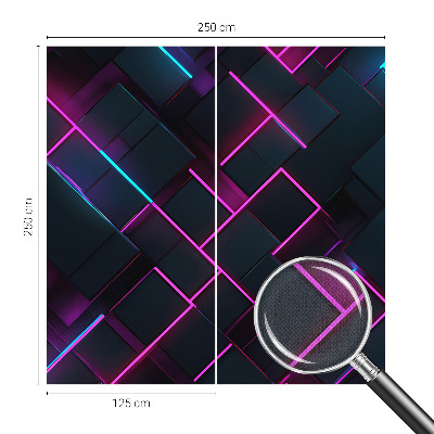 Fotobehang voor de kinderkamer met neon geometrische vormen