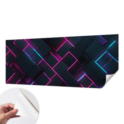 Fotobehang voor de kinderkamer met neon geometrische vormen