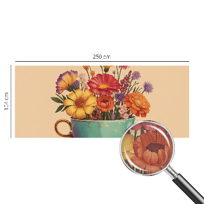 Fotobehang zelfklevend met een kleurrijk boeket als motief