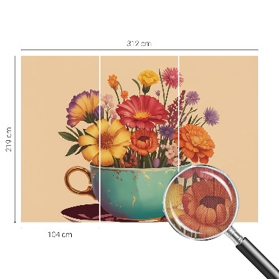 Fotobehang zelfklevend Een kleurrijk boeket