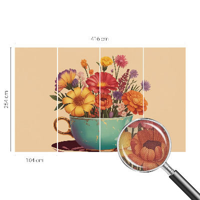 Fotobehang zelfklevend Een kleurrijk boeket