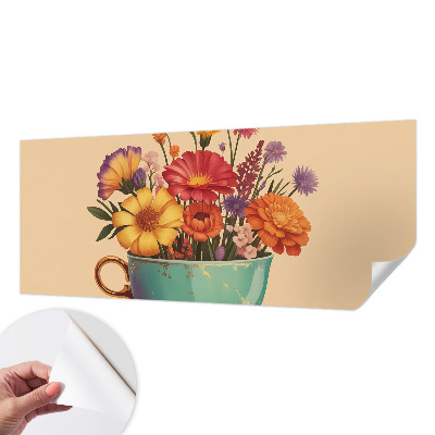 Fotobehang zelfklevend met een kleurrijk boeket als motief
